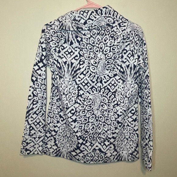 Lilly Pulitzer UPF 50+ Booker Popover Bright Navy Pineapple Party Size XS - Picture 6 of 7